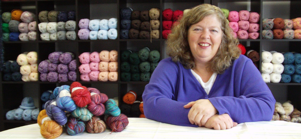 Woman with a yarn business